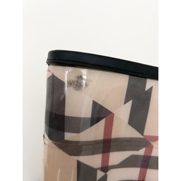 Burberry Round Toe Rubber Rain Boots Beige Women's Size 35 / 5 - Picture 5 of 16